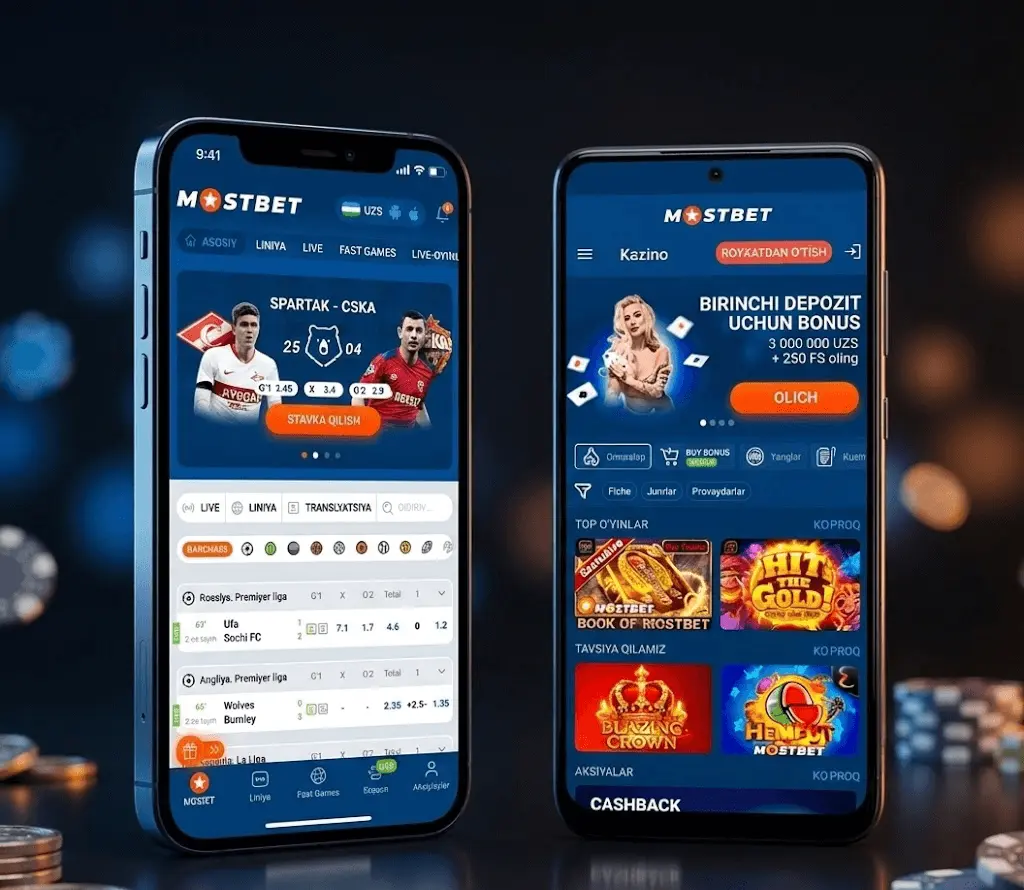Mostbet Uzbekistan mobil ilovasi - Android va iOS yuklab olish 2026